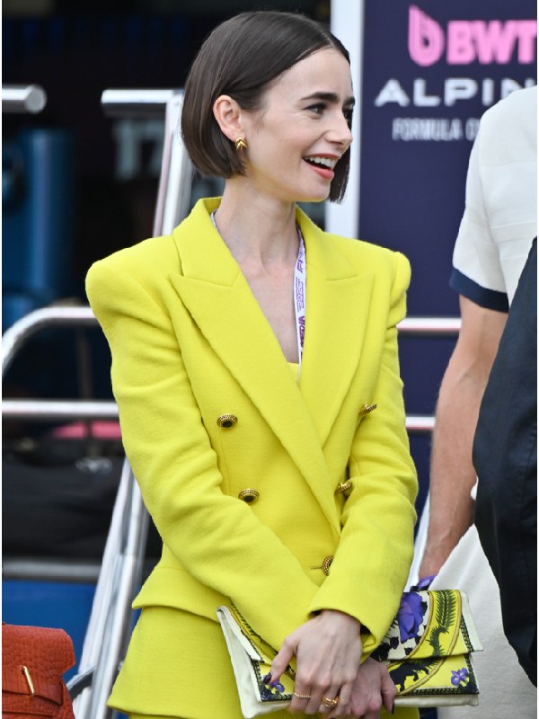 Emily In Paris Season 6 Lily Collins Yellow Blazer WorthVee