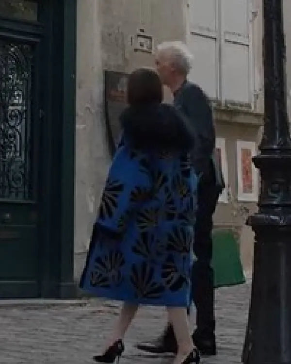 Emily in Paris S05 Lily Collins Blue Coat