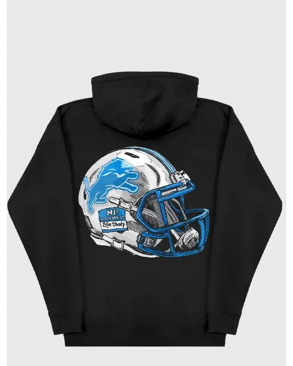 Eminem x Detroit Lions Helmet Hoodie