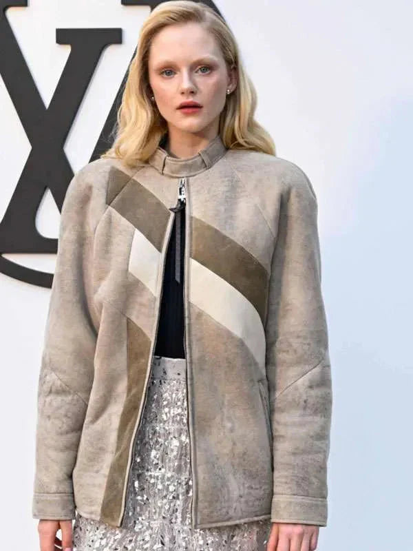 Emma Laird Suede Leather Jacket Clanton Jacket