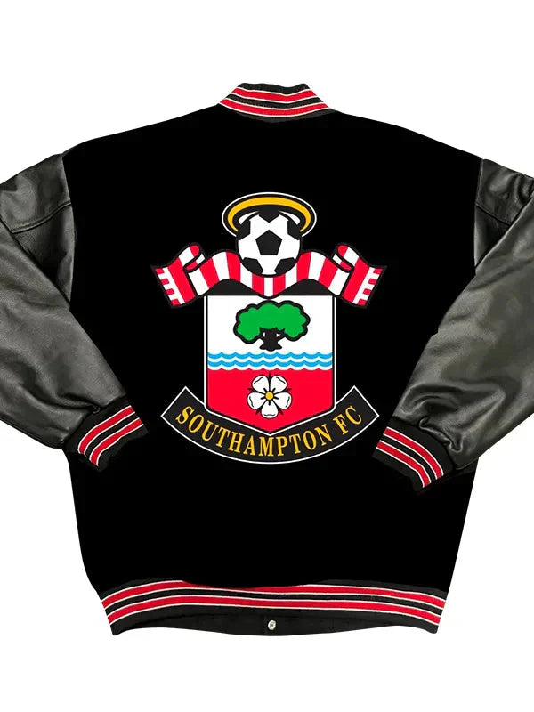 Premier League Southampton F.C. Leather Varsity Jacket Clanton Jacket