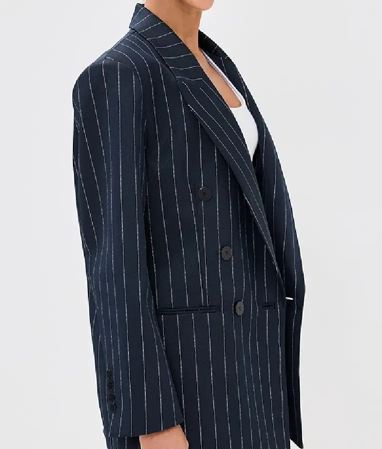 The Today Show 2025 Erin Andrews Pinstripe Blazer