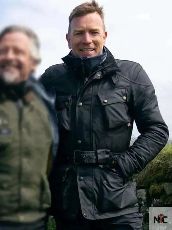 Ewan McGregor Long Way Home S01 Black Jacket Clanton Jacket
