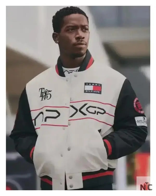 F1 Movie Damson Idris x APXGP Racing Varsity Jacket Clanton Jacket