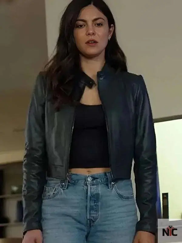 FUBAR S02 Emma Brunner Black Leather Jacket Clanton Jacket