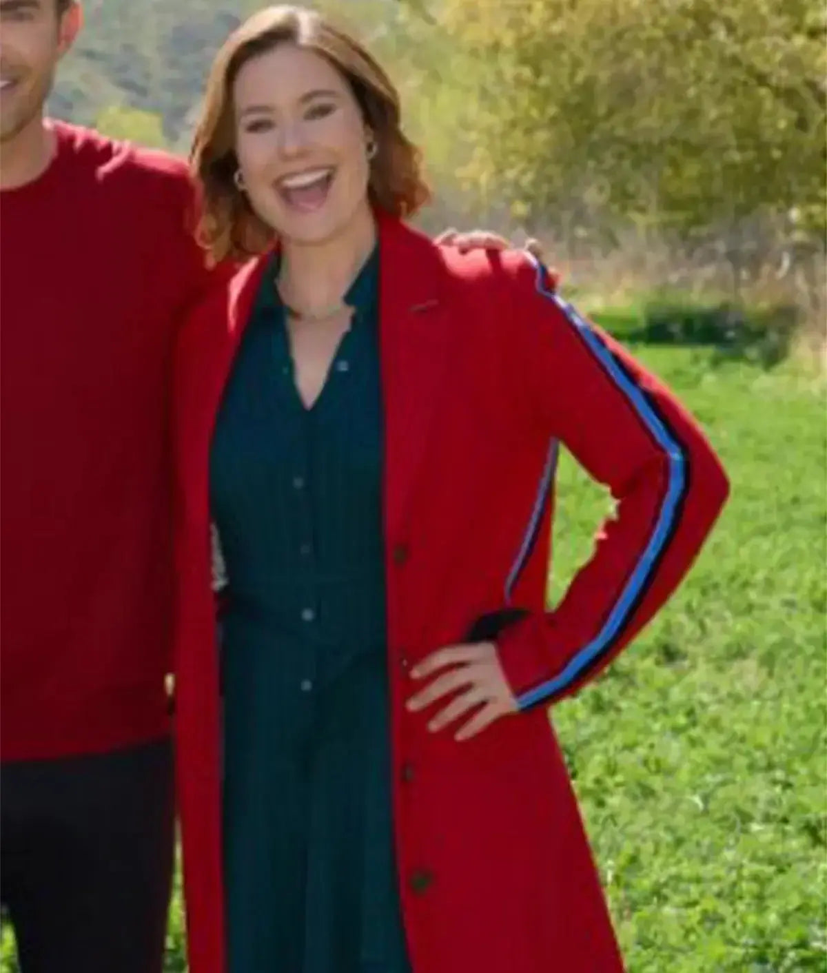 Finding Mr Christmas S02 Ashley William Side Stripe Coat