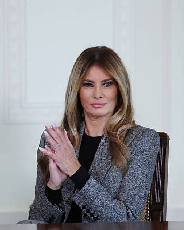 First Lady Melania Trump Grey Blazer