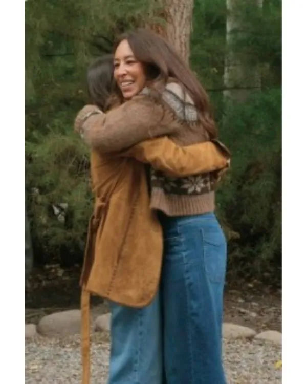 Fixer Upper Colorado Mountain House S01 Joanna Gaines Brown Fairisle Cardigan