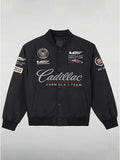 Formula 1 Team Cadillac Black Varsity Racing Jacket