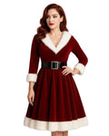 Mrs. Claus Red Velvet Christmas Dress