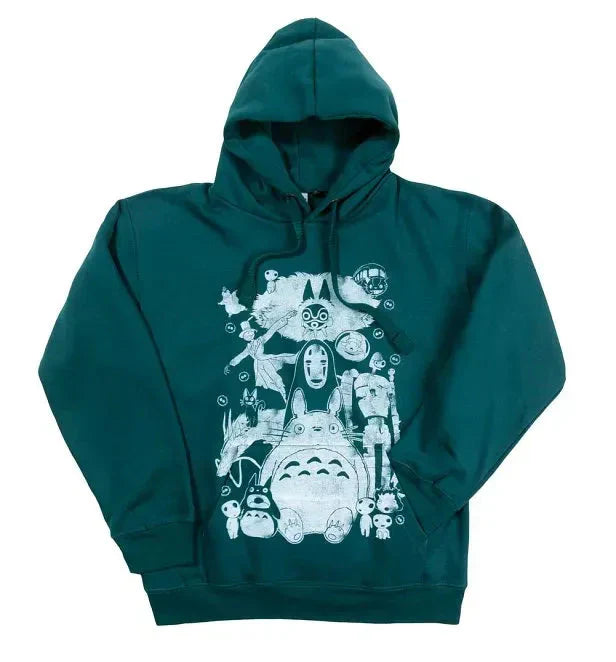Ghibli Gang Green Fleece Hoodie Clanton Jacket