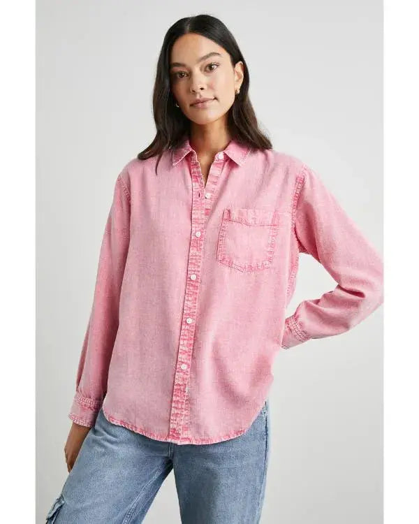 Girl Meets Farm S15 Molly Yeh Pink Denim Shirt