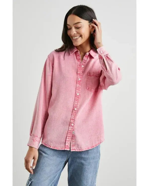 Girl Meets Farm S15 Molly Yeh Pink Denim Shirt