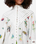 Gizelle Bryant Love Hotel S01 Bryant White Printed Blouse Clanton Jacket