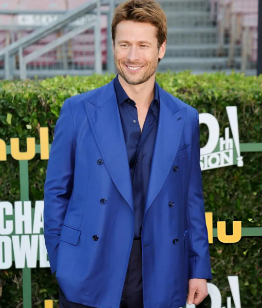 Glen Powell Red Carpet Premiere Of Hulu’s Chad Powers Blazer USA Jackets