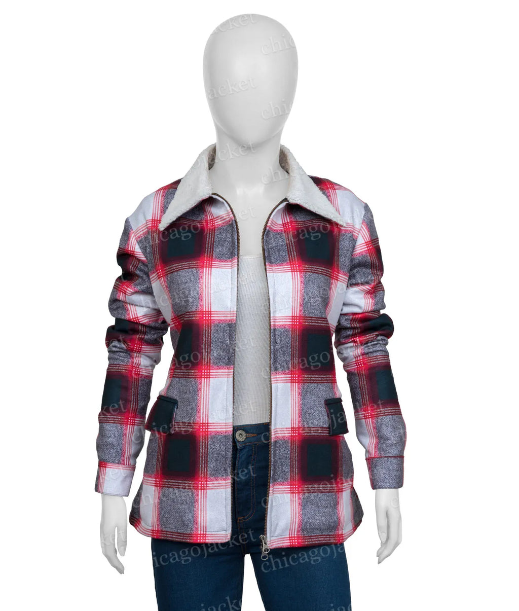 Godmothered Jillian Bell Plaid Jacket