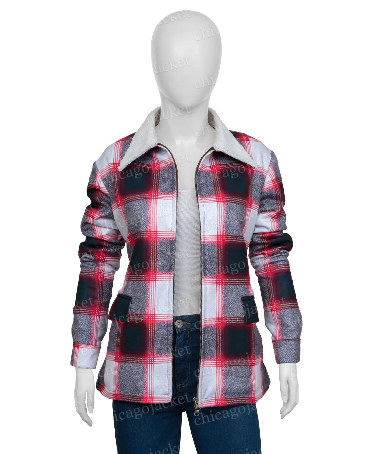Godmothered Jillian Bell Plaid Jacket