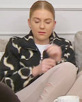 Gogglebox S26 Quarter Zip Bow Print Black Jacket