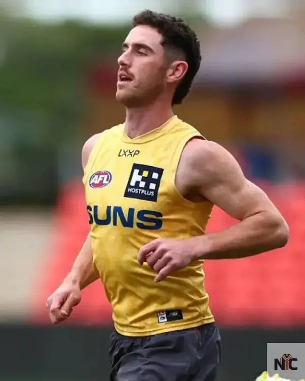 Gold Coast Suns AFL Training Session Yellow Jersey Clanton Jacket