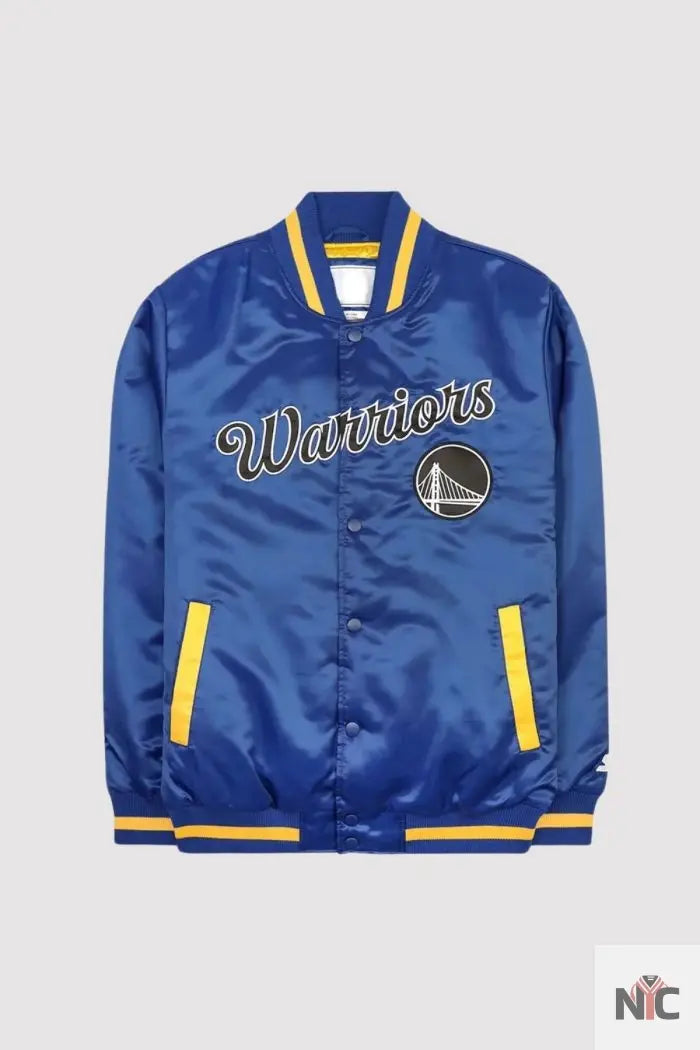 Golden State Warriors Blue Exclusive Varsity Jacket Clanton Jacket