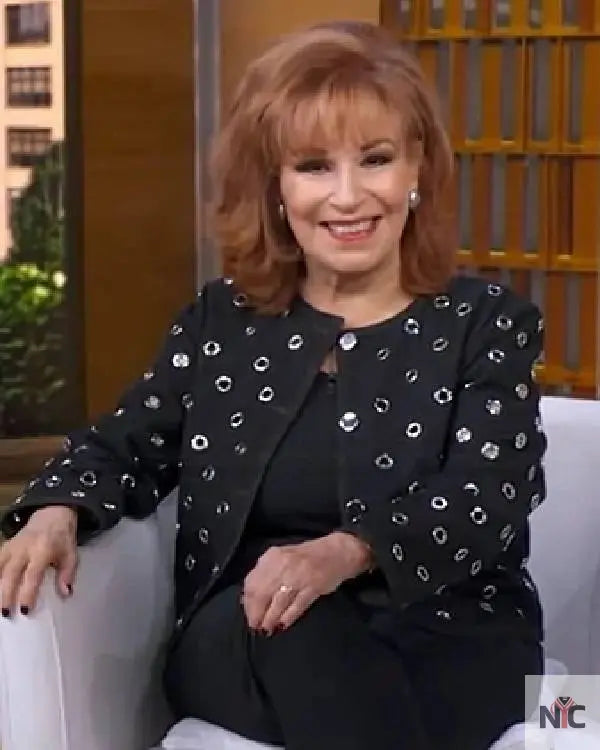 Good Morning America Joy Behar Black Grommet Jacket Clanton Jacket