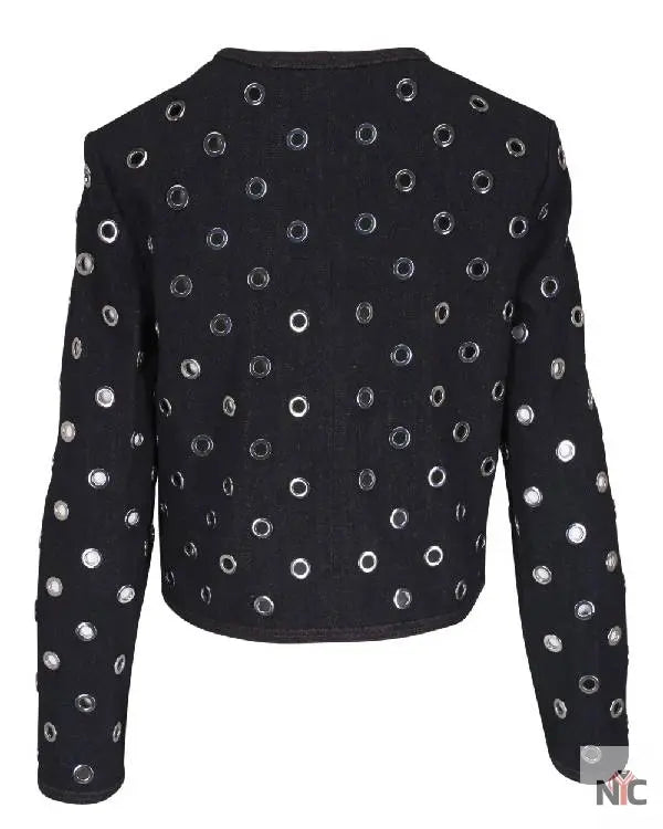 Good Morning America Joy Behar Black Grommet Jacket Clanton Jacket