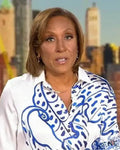 Good Morning America Robin Roberts White and Blue Shirt Clanton Jacket