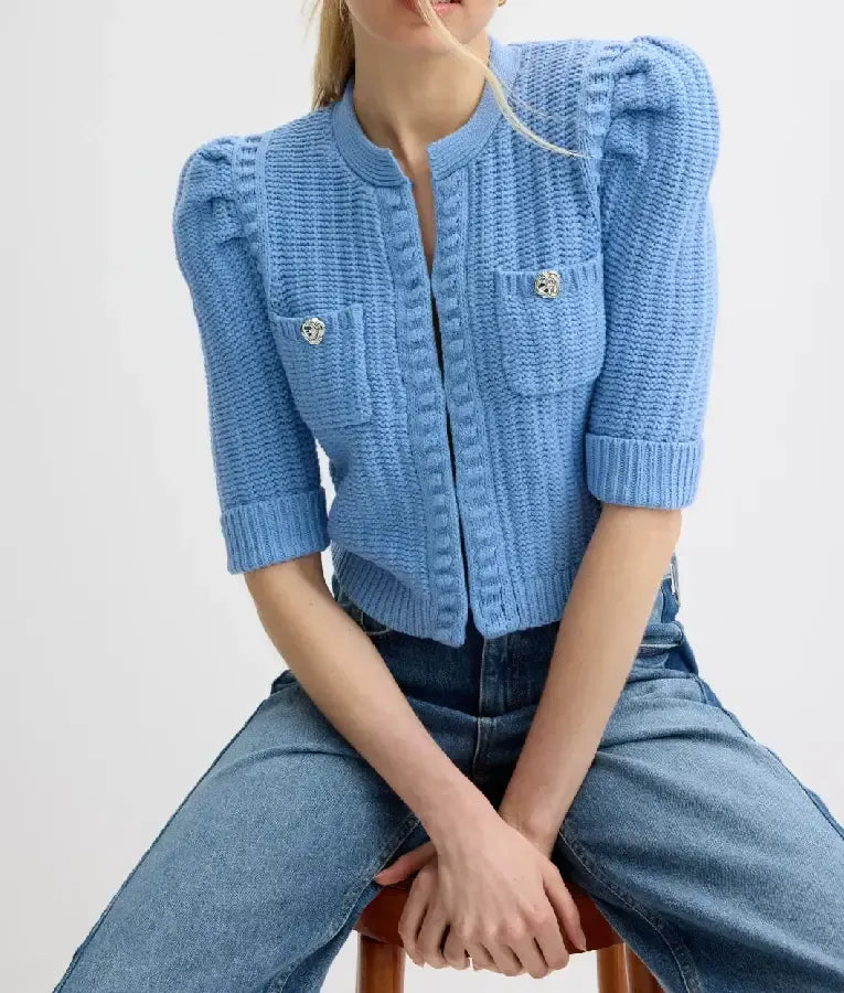 Good Morning America 2025 Lori Bergamotto Crop Textured Cardigan