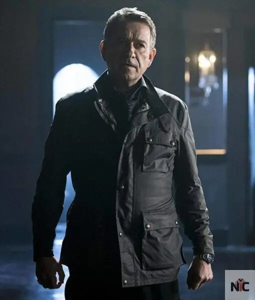 Gotham Alfred Pennyworth Leather Jacket Clanton Jacket