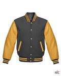 Gray And Gold Varsity Jacket Clanton Jacket