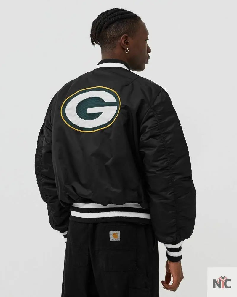 Green Bay Packers Alpha Industries MA-1 Bomber Jacket Clanton Jacket