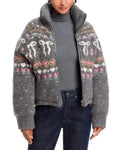 Grey Dream Chaser Fair Isle Puffer Jacket