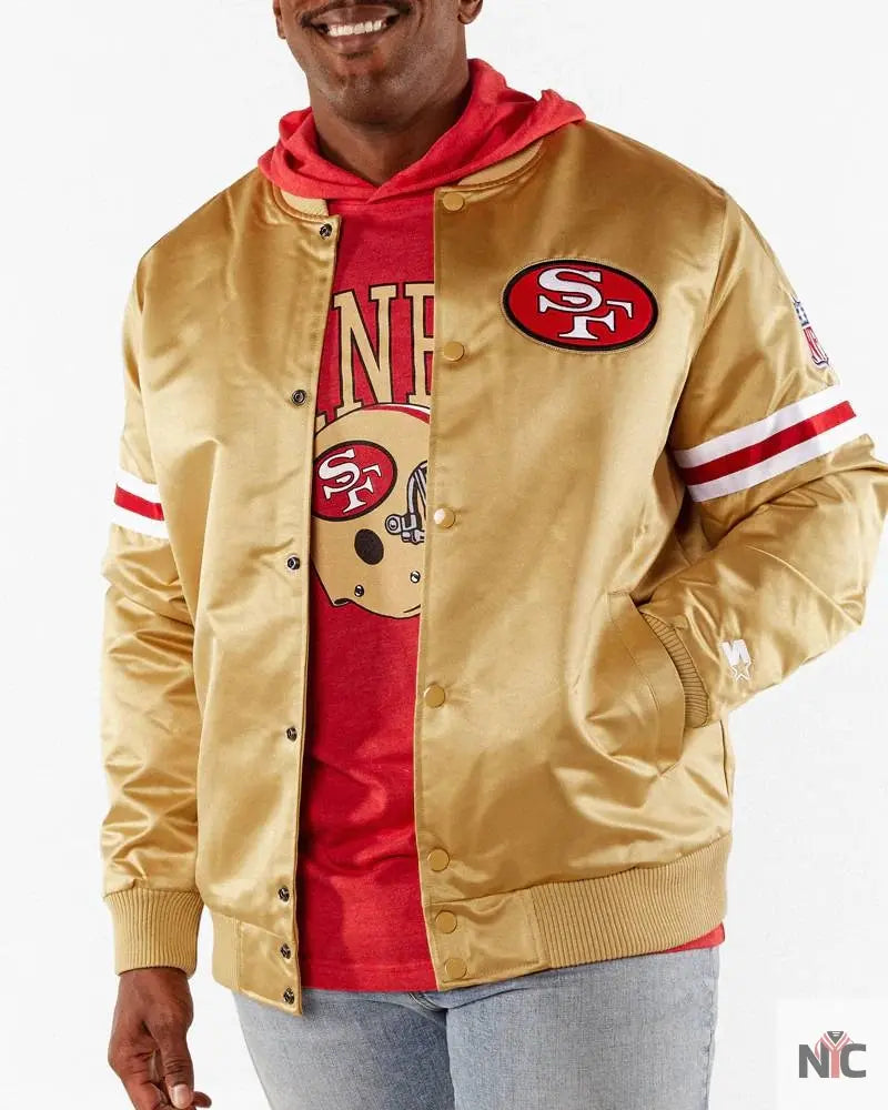 HOMAGE X Starter 49ers Heavyweight Satin Jacket Clanton Jacket
