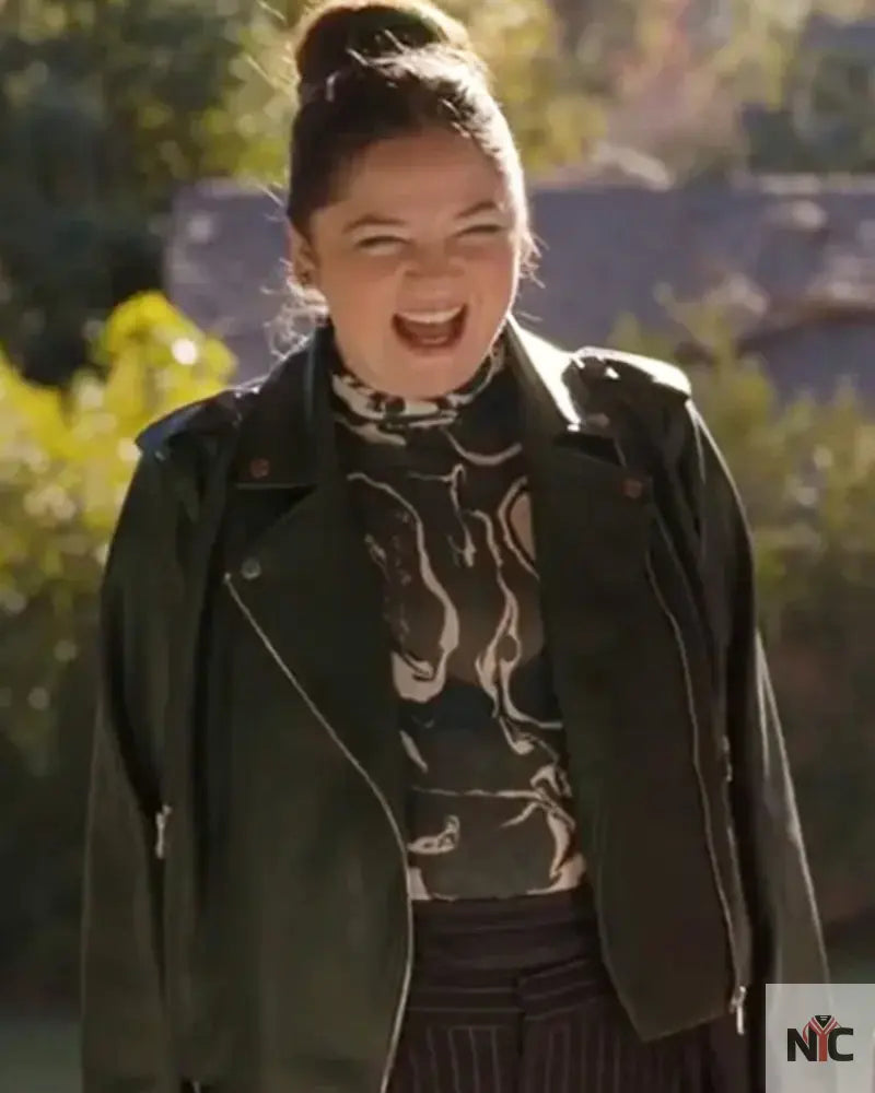 Hacks S03 Megan Stalter Black Leather Jacket Clanton Jacket