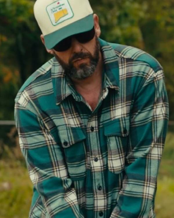 Happy Gilmore 2 Adam Sandler Green Plaid Shirt Clanton Jacket