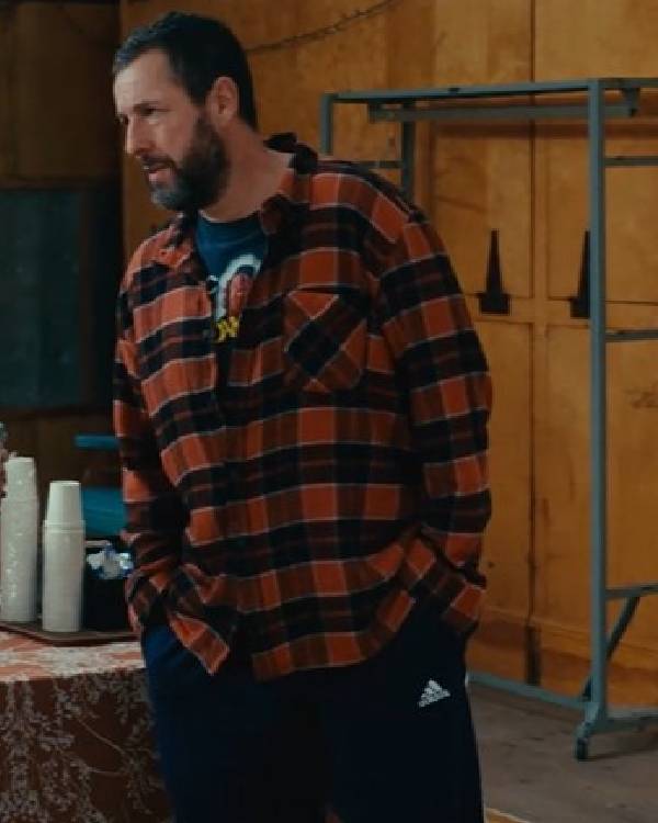 Happy Gilmore 2 Adam Sandler Orange Plaid Shirt Clanton Jacket