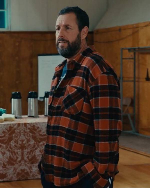 Happy Gilmore 2 Adam Sandler Orange Plaid Shirt Clanton Jacket