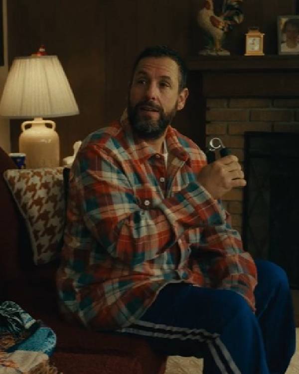 Happy Gilmore 2 Adam Sandler Checkered Plaid Shirt Clanton Jacket