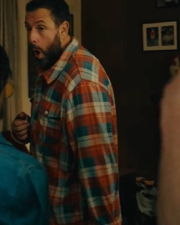 Happy Gilmore 2 Adam Sandler Checkered Plaid Shirt Clanton Jacket