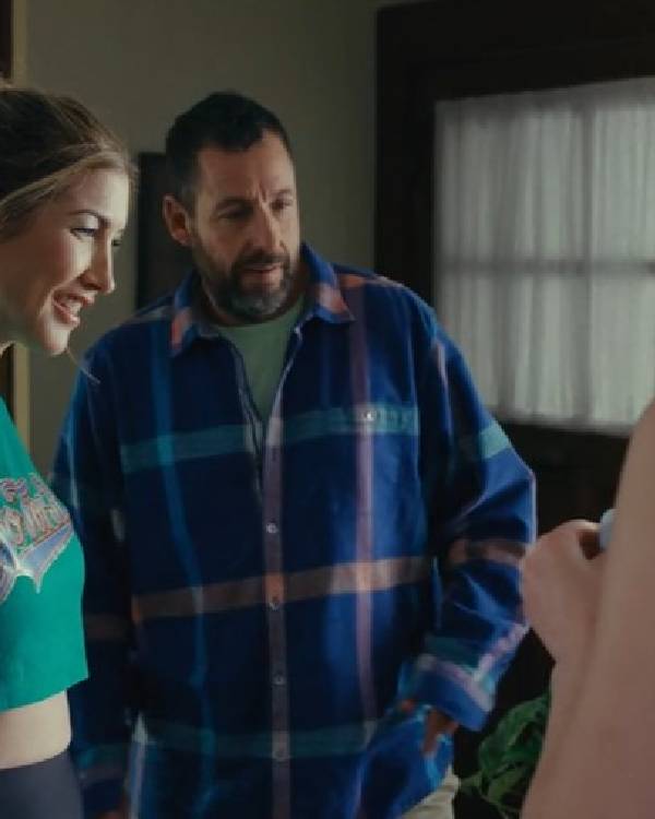 Happy Gilmore 2 Adam Sandler Multicolor Plaid Shirt Clanton Jacket