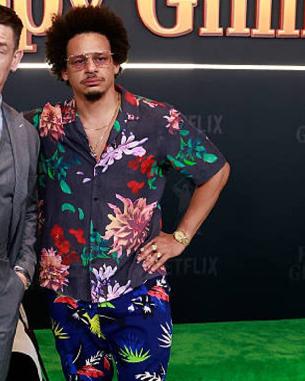 Happy Gilmore 2 Premiere Eric André NYC Floral Shirt Clanton Jacket