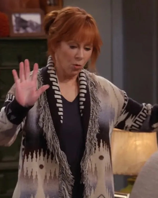 Happys Place S02 Reba McEntire Fringe Cardigan