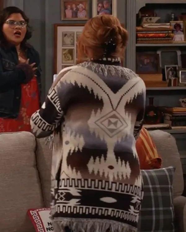 Happys Place S02 Reba McEntire Fringe Cardigan