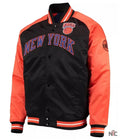 Hardwood Classics Reload 3.0 NY Knicks Black and Orange Jacket Clanton Jacket