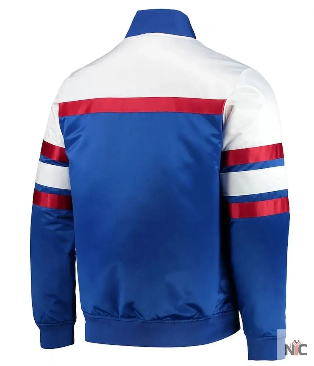 Hardwood Classics Script Philadelphia Satin Full-Snap Jacket Clanton Jacket