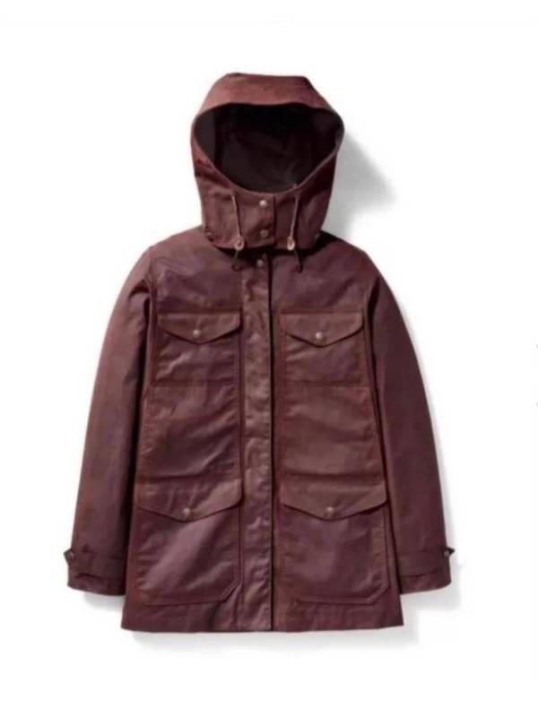 Hell Motel S01 Yanna McIntosh Burgandy Hooded Jacket Clanton Jacket