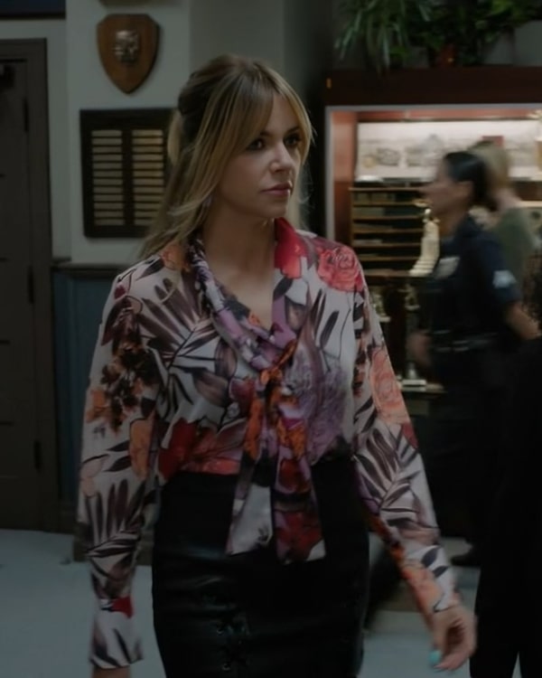 High Potential 2024 Kaitlin Olson Tie Neck Blouse