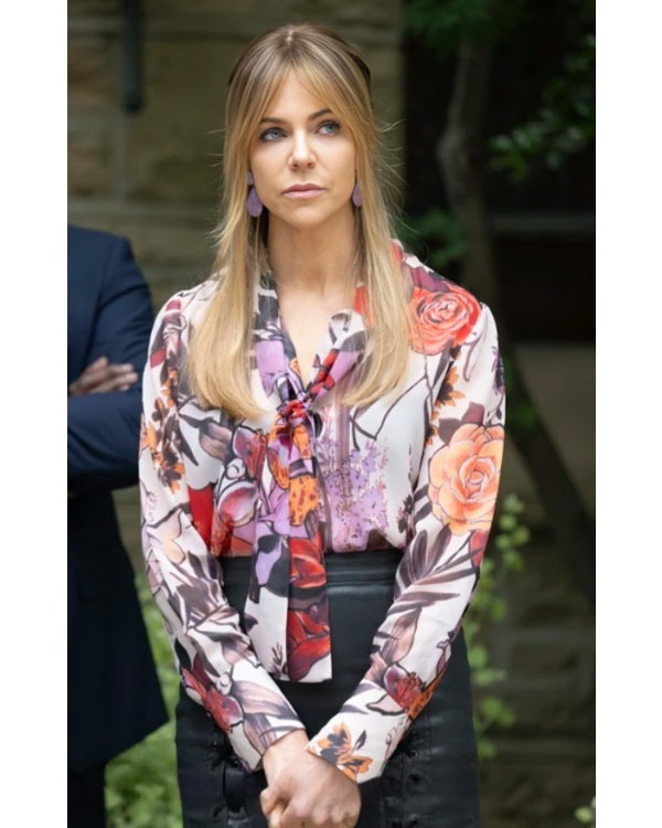 High Potential 2024 Kaitlin Olson Tie Neck Blouse