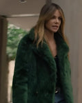 High Potential 2024 Kaitlin Olson Green Fur Coat