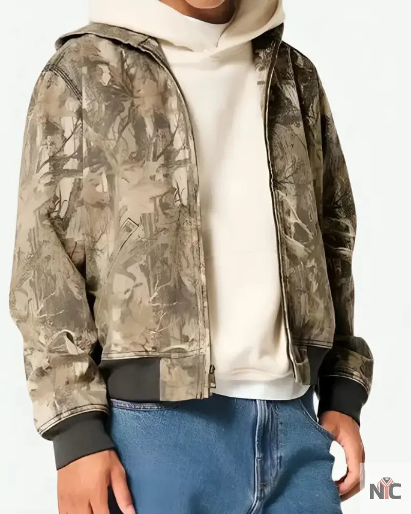 Hollister Camo Hooded Jacket Clanton Jacket